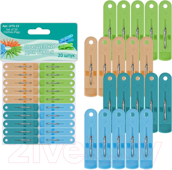 Изображение товара Прищепки Мультидом LF75-13 (20шт)