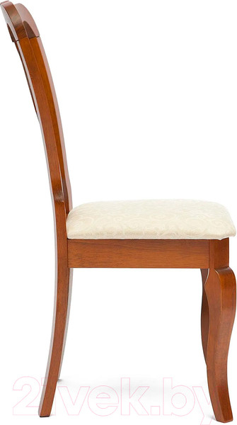 Изображение товара Стул Tetchair Aphrodite 46x54x99 (дерево гевея/Espresso/дуб в красноту/ткань кремовая с рисунком)