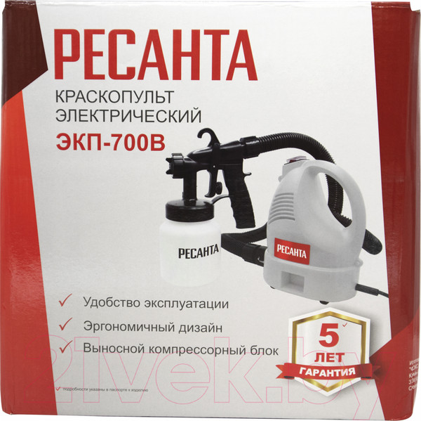 Изображение товара Краскопульт электрический Ресанта ЭКП-700В (75/17/2)