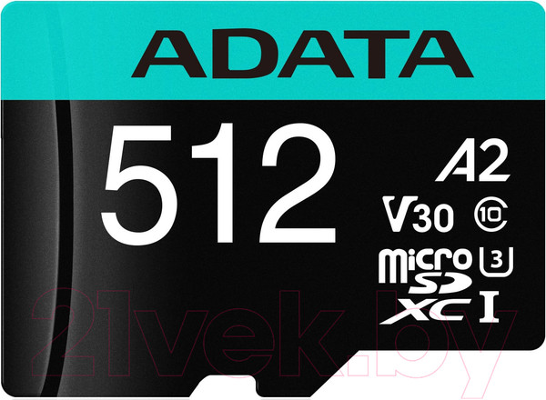 Изображение товара Карта памяти A-data Premier Pro microSDXC 512GB с адаптером (AUSDX512GUI3V30SA2-RA1)