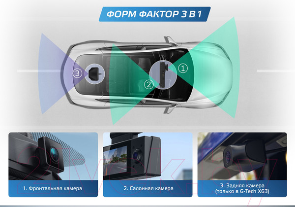 Изображение товара Автомобильный видеорегистратор NeoLine G-Tech X62