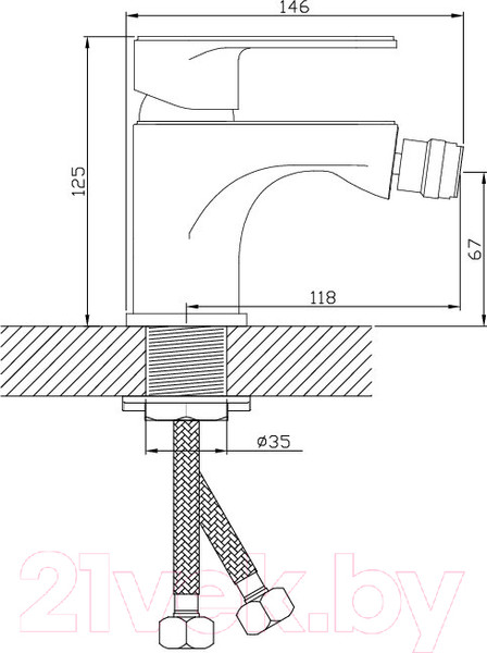 Изображение товара Смеситель Diadonna D91-150117SY