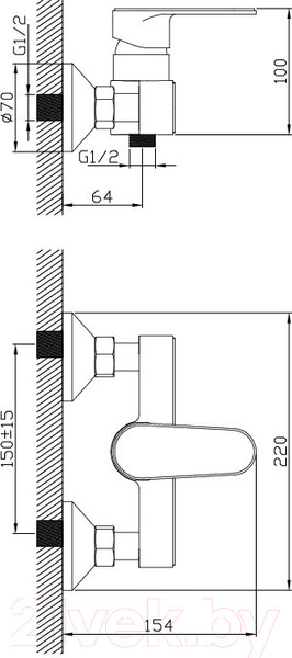 Изображение товара Смеситель Diadonna D91-220117SY