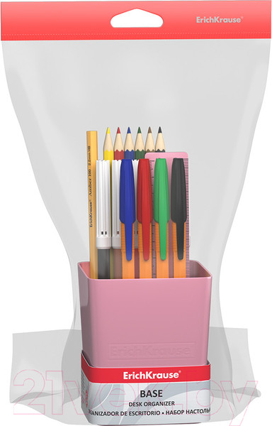 Изображение товара Настольный набор Erich Krause Base Candy / 55714 (розовый)