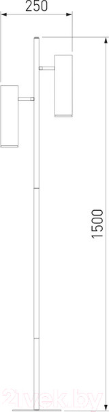 Изображение товара Торшер Евросвет 01087/2 (черный)