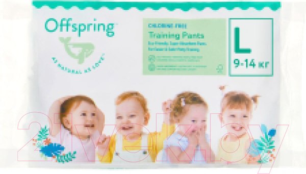 Изображение товара Подгузники детские Offspring Travel Pack L 9-14кг / OF02LFOA (3шт)