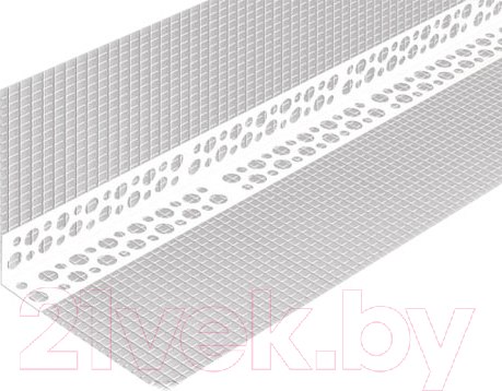 Изображение товара Уголок штукатурный Profigips Перфорированный ПВХ с сеткой 70x70x3000