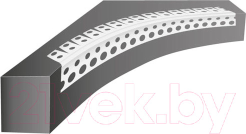 Изображение товара Уголок штукатурный Profigips Арочный ПВХ 2.5м