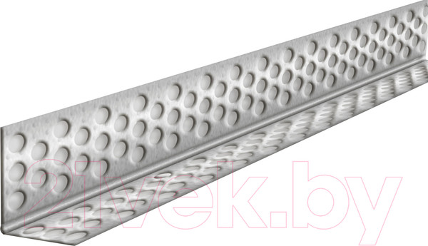 Изображение товара Уголок штукатурный Profigips Перфорированный алюминиевый с тиснением 30х30мм 3м