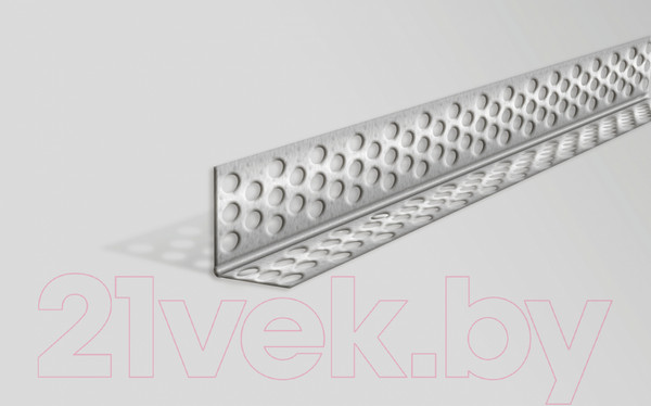 Изображение товара Уголок штукатурный Profigips Перфорированный алюминиевый с тиснением 30х30мм 3м