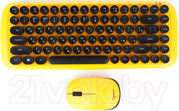Изображение товара Комплект клавиатура и мышь Gembird KBS-9000 (желтый)