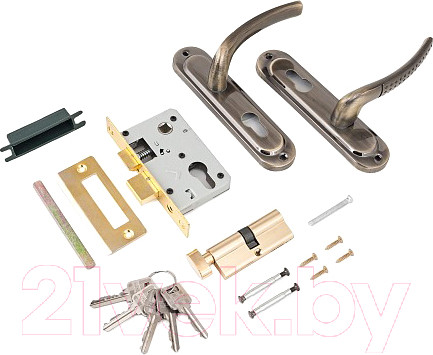 Изображение товара Замок врезной Стандарт 132/50B AB (старая бронза)