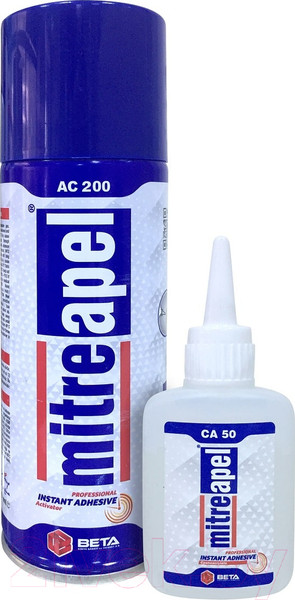 Изображение товара Клей MitreApel Суперклей Цианоакрилатный Двухкомпонентный (50г+200мл)