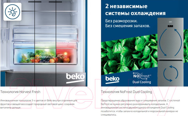 Изображение товара Холодильник с морозильником Beko CNMV5335E20VXR