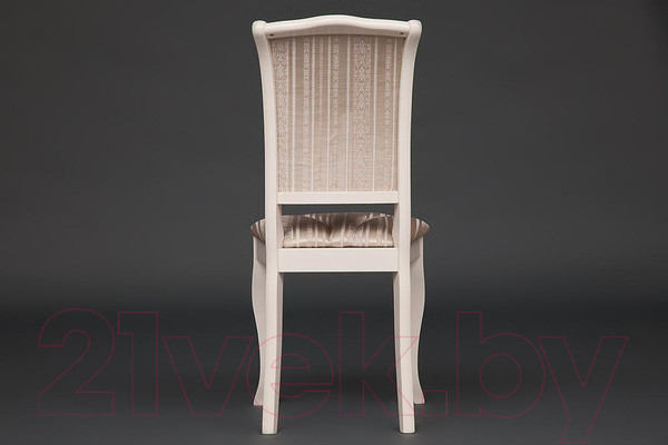 Изображение товара Стул Tetchair Opera 45x53x97 (дерево гевея/Ivory White/слоновая кость/ткань бежевая/рисунок золото)