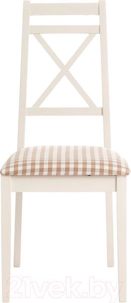 Изображение товара Стул Tetchair Picasso 45x53x97 (дерево гевея/Ivory White/слоновая кость/ткань клетка мелкая)