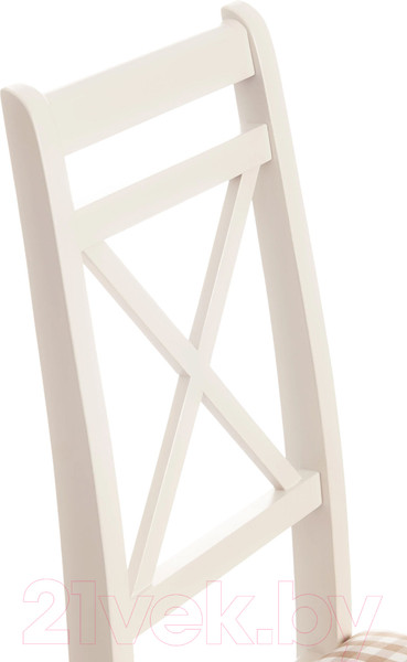 Изображение товара Стул Tetchair Picasso 45x53x97 (дерево гевея/Ivory White/слоновая кость/ткань клетка мелкая)