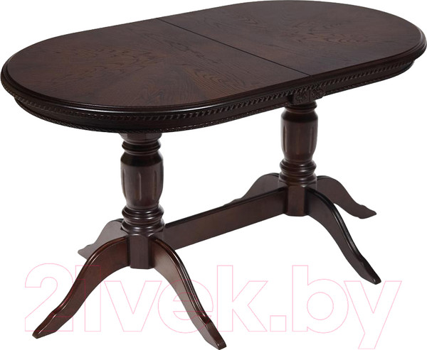 Изображение товара Обеденный стол Tetchair Coppola 140+40x80x77 (бук/Tobacco/узор прямой)