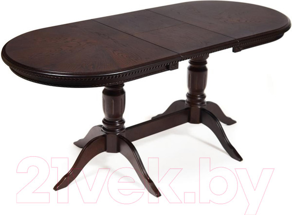 Изображение товара Обеденный стол Tetchair Coppola 140+40x80x77 (бук/Tobacco/узор прямой)