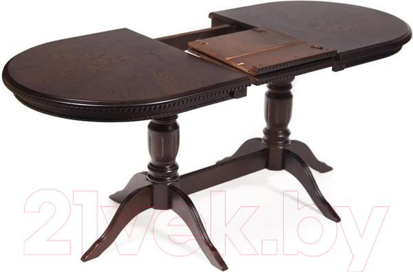 Изображение товара Обеденный стол Tetchair Coppola 140+40x80x77 (бук/Tobacco/узор прямой)