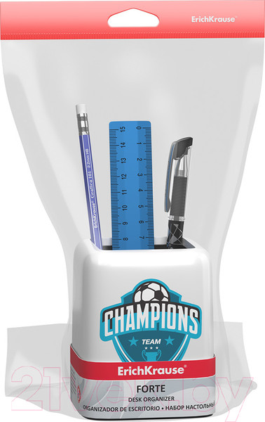 Изображение товара Настольный набор Erich Krause Forte Champions / 55740 (белый/черный)