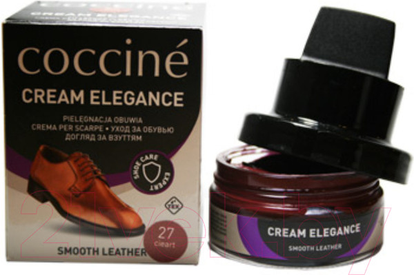 Изображение товара Крем для обуви Coccine Cream Elegance Bordo с губкой  (50мл, бордовый)