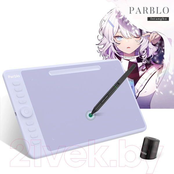 Изображение товара Графический планшет Parblo Intangbo M (фиолетовый)