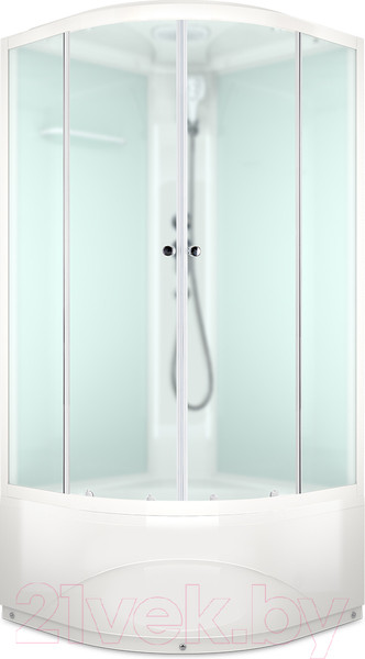 Изображение товара Душевая кабина Domani-Spa Delight 99 High / DS01D99HWM10 (белый/сатин-матированное стекло)