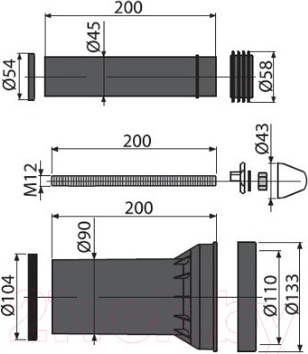 Изображение товара Патрубок Alcadrain M900