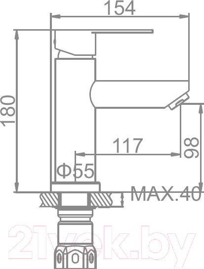 Изображение товара Смеситель Ledeme L71003