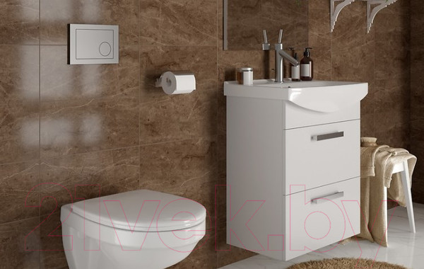 Изображение товара Унитаз подвесной с инсталляцией Cersanit Delfi (S-SET-DEL/Black/TPL/Cg-w)