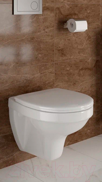 Изображение товара Унитаз подвесной с инсталляцией Cersanit Delfi (S-SET-DEL/Black/TPL/Cg-w)