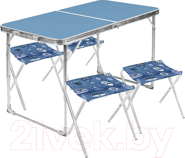 Изображение товара Комплект складной мебели Ника ССТ-К2 (голубой/джинс)