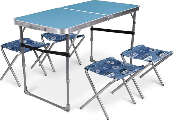Изображение товара Комплект складной мебели Ника ССТ-К2 (голубой/джинс)