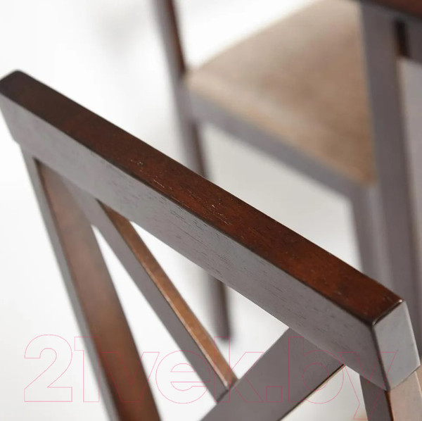 Изображение товара Обеденная группа Tetchair Hudson Dining Set эконом (дерево гевея/Cappuccino)