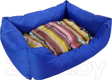 Изображение товара Лежанка для животных Happy Friends Пухлик №2 Кантри-синий / stm 407