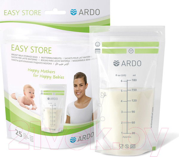 Изображение товара Набор пакетов для хранения молока ARDO 63.00.334 (25шт)