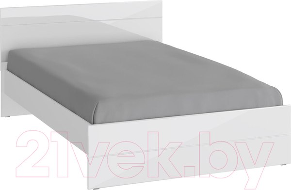 Изображение товара Полуторная кровать НК Мебель Gloss 140x200 / 72374515 (белый/белый глянец)