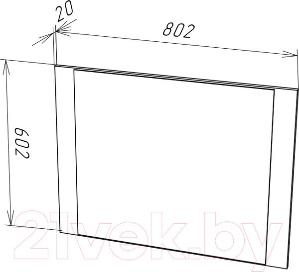Изображение товара Зеркало НК Мебель Gloss / 72374526 (белый)