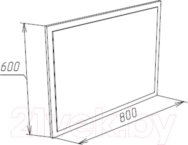 Изображение товара Зеркало НК Мебель Бланка / 72250069 (дуб сонома)