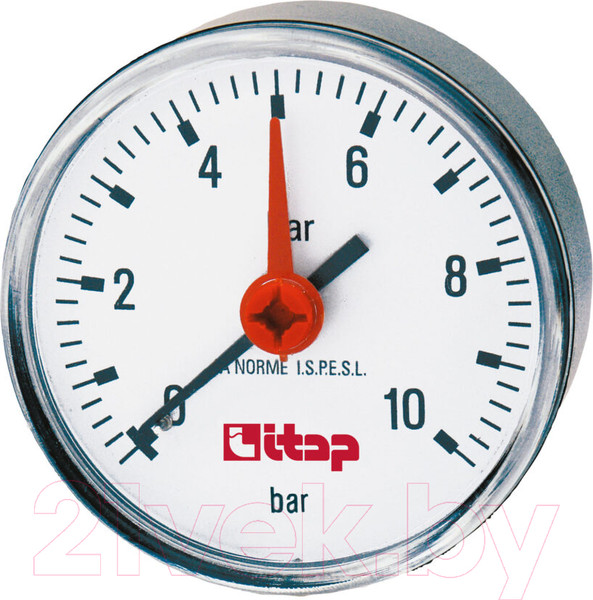 Изображение товара Манометр сантехнический Itap 1/4" 10 бар 483B014 (осевое подключение)