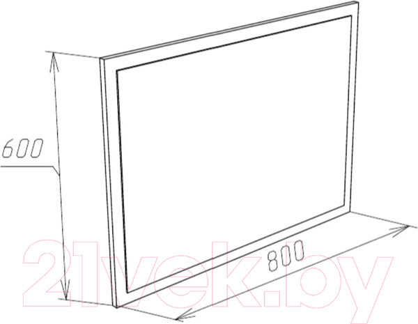 Изображение товара Зеркало НК Мебель Венеция / 72040079 (дуб серый крафт)