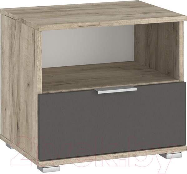Изображение товара Прикроватная тумба НК Мебель Венеция / 72040089 (дуб серый крафт/графит)