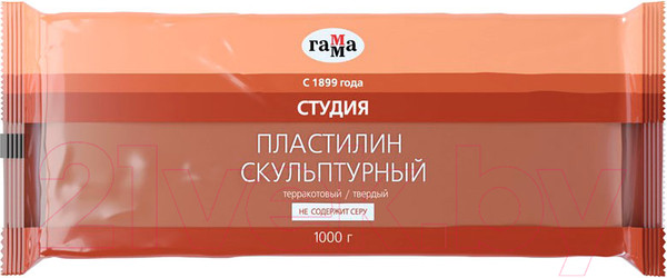 Изображение товара Пластилин скульптурный ГАММА Студия 2.80.Е100.003.3 (1кг, терракотовый, твердый)