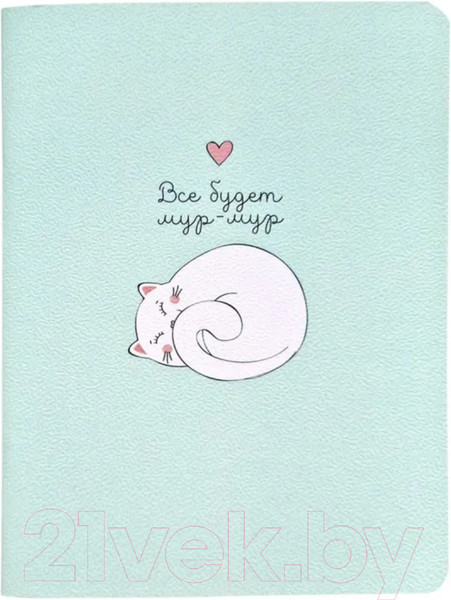 Изображение товара Записная книжка Be Smart Mur-Mur Кот / N2453 (32л, зеленый)