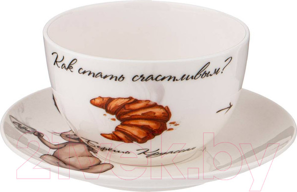 Изображение товара Чашка с блюдцем Lefard Счастье есть / 85-1795