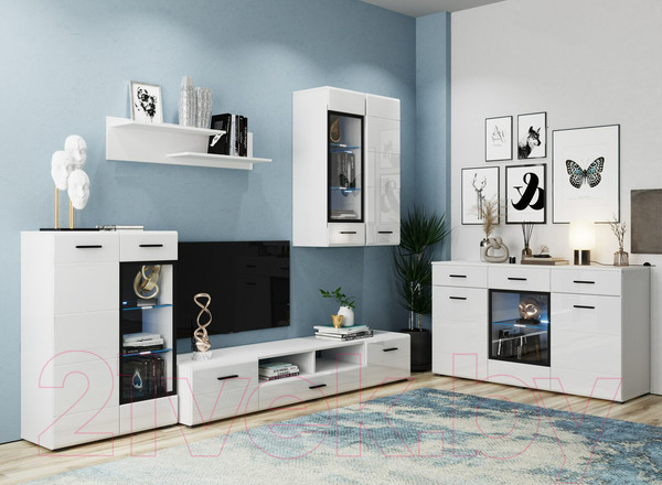 Изображение товара Тумба НК Мебель Gloss КМ-150 / 71373117 (белый/белый глянец)