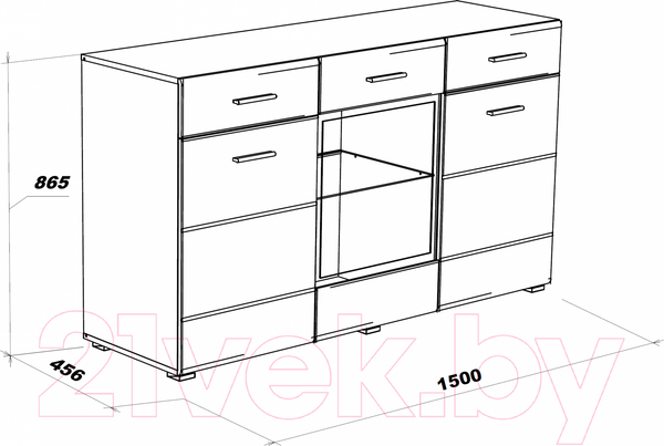 Изображение товара Тумба НК Мебель Gloss КМ-150 / 71373117 (белый/белый глянец)