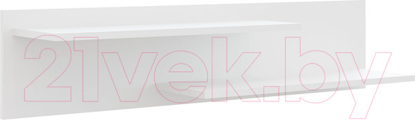 Изображение товара Полка НК Мебель Gloss / 71373116 (белый/белый глянец)