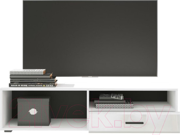 Изображение товара Тумба НК Мебель Gloss 140 / 71373138 (белый/белый глянец)